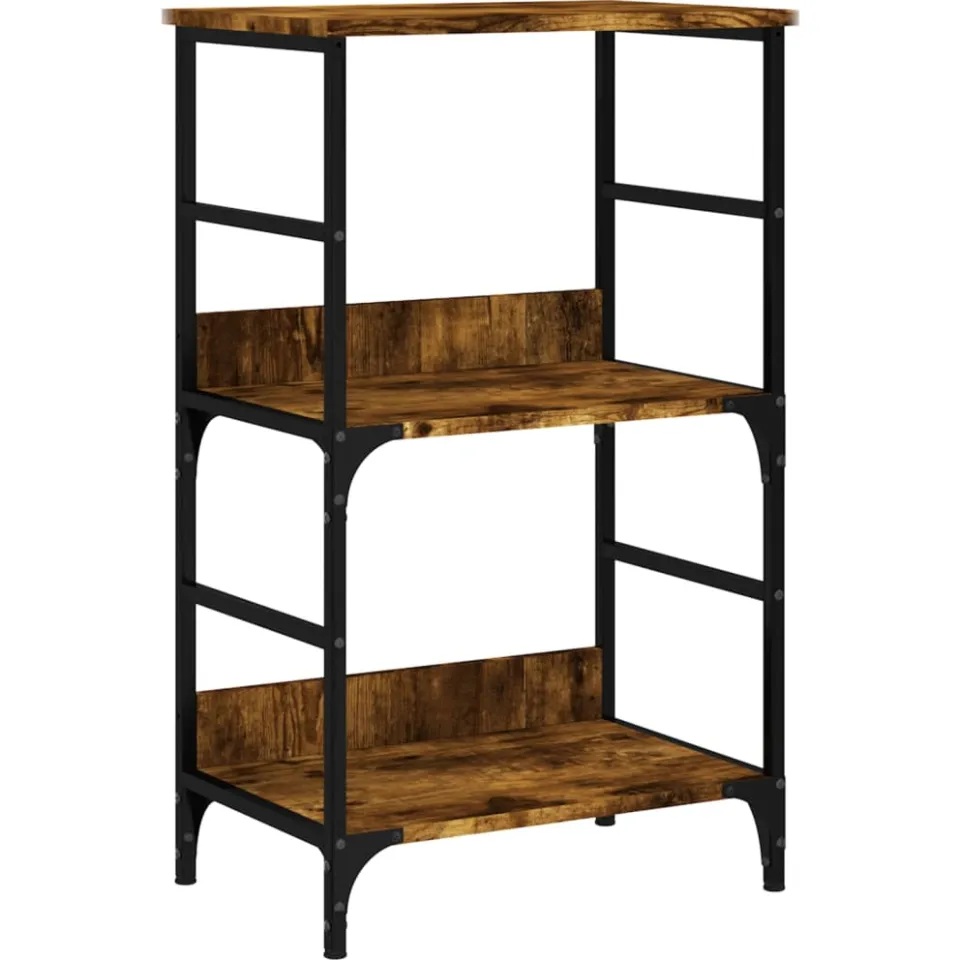 vidaXL Boekenrek 50x33x82 cm bewerkt hout gerookt eikenkleurig, foto 3