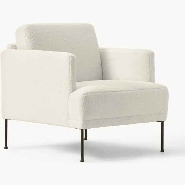 Westwing Collection Teddy fauteuil Fluente Wit