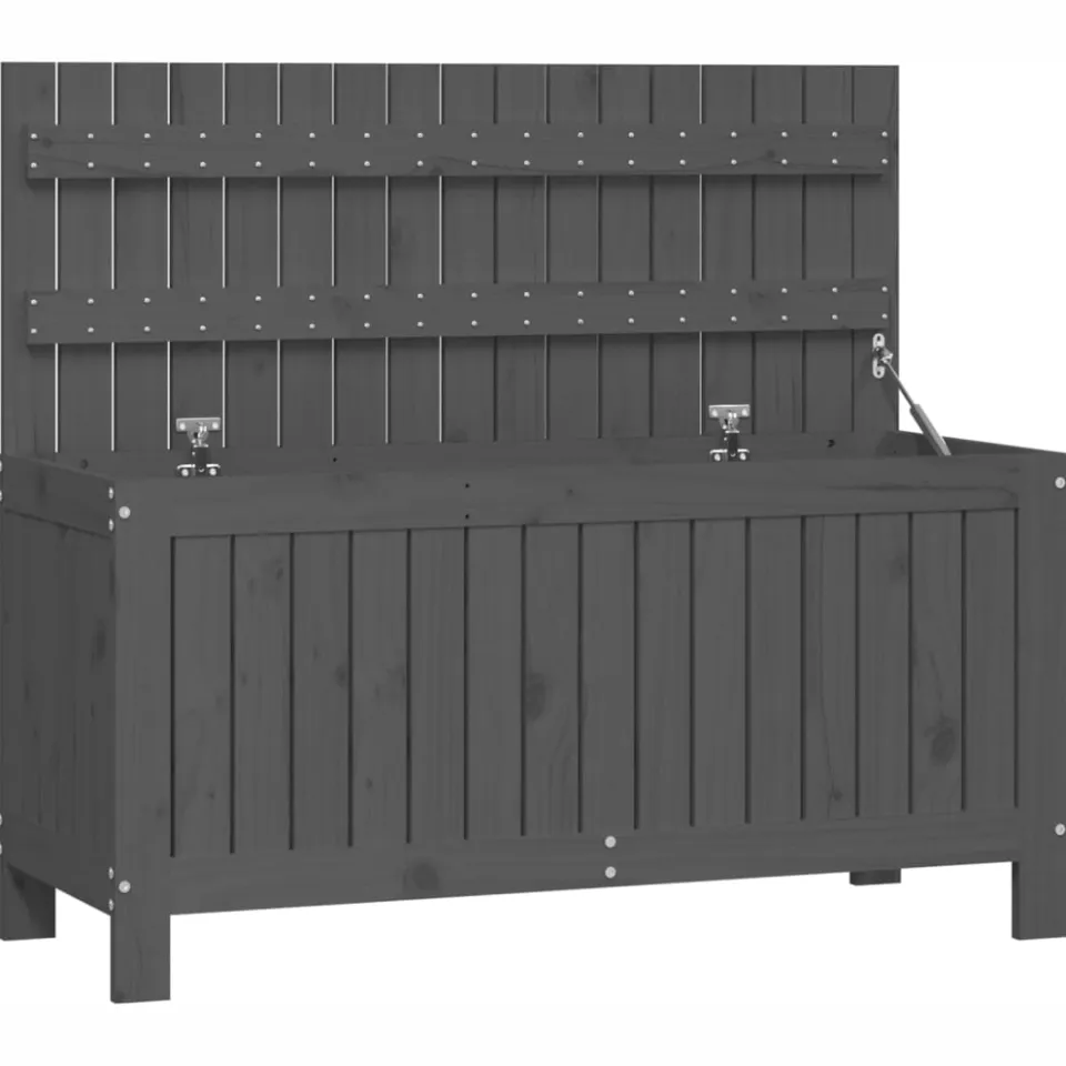 vidaXL Tuinbox 108x42,5x54 cm massief grenenhout grijs