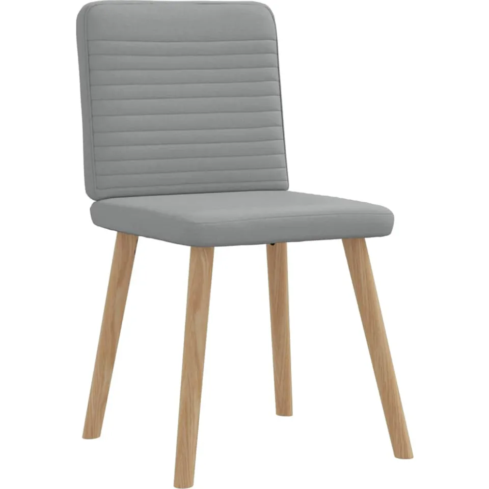 vidaXL Eetkamerstoelen 6 st stof lichtgrijs