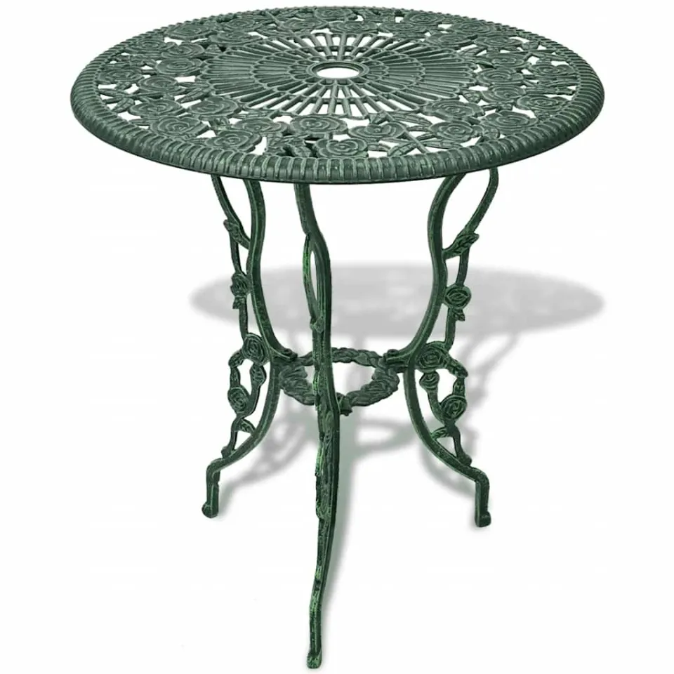 vidaXL 3-delige Bistroset gietaluminium groen, foto 2