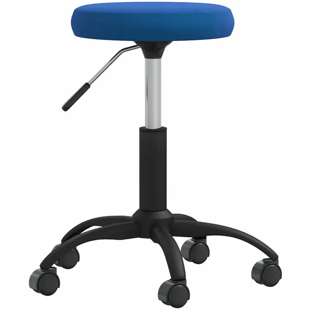 vidaXL Eetkamerstoel fluweel blauw