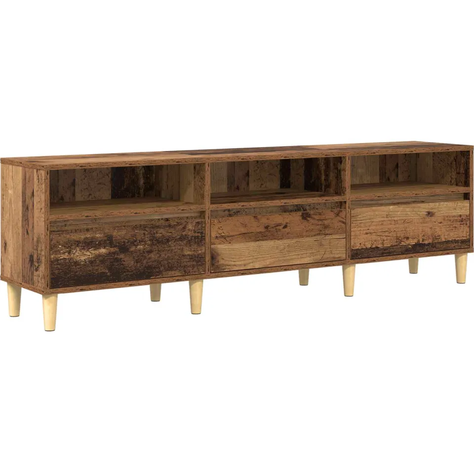 vidaXL TV-kast 150 x 30 x 45 cm Oud Hout Bewerkt hout bruin, foto 3