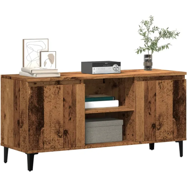 vidaXL Tv-meubel 102x35x50 cm bewerkt hout oud houtkleurig bruin, foto 2