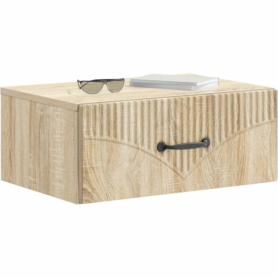vidaXL Wandbeugel Bedkast Sonoma Eiken 49 x 34,5 x 20 cm Bewerkt hout Bruin