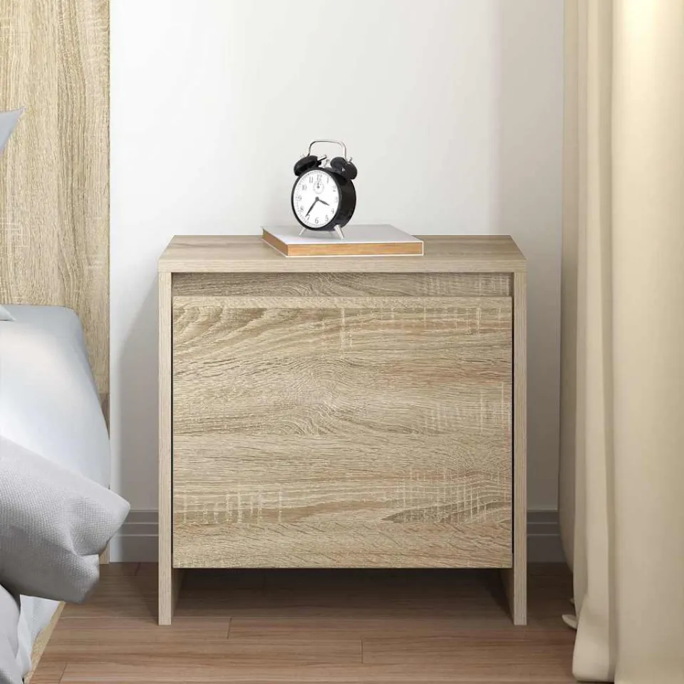 vidaXL Nachtkastje 45x34x44,5 cm bewerkt hout sonoma eikenkleurig, foto 3