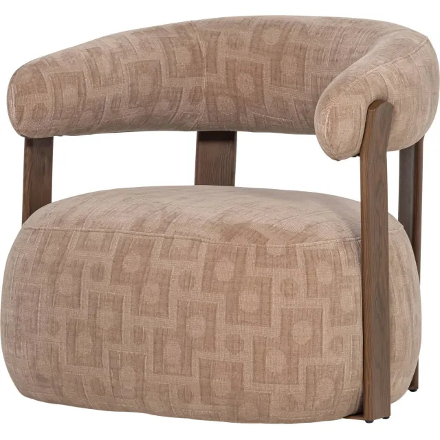 WOOOD Foon Fauteuil - Structuurstof - Zand - 78x82x73 sand