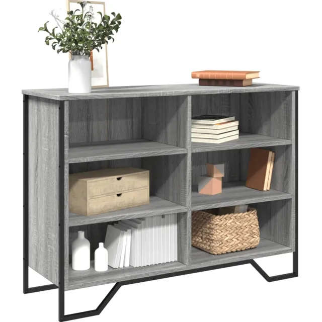 vidaXL Dressoir 101x35,5x74,5cm bewerkt hout grijs sonoma eikenkleurig