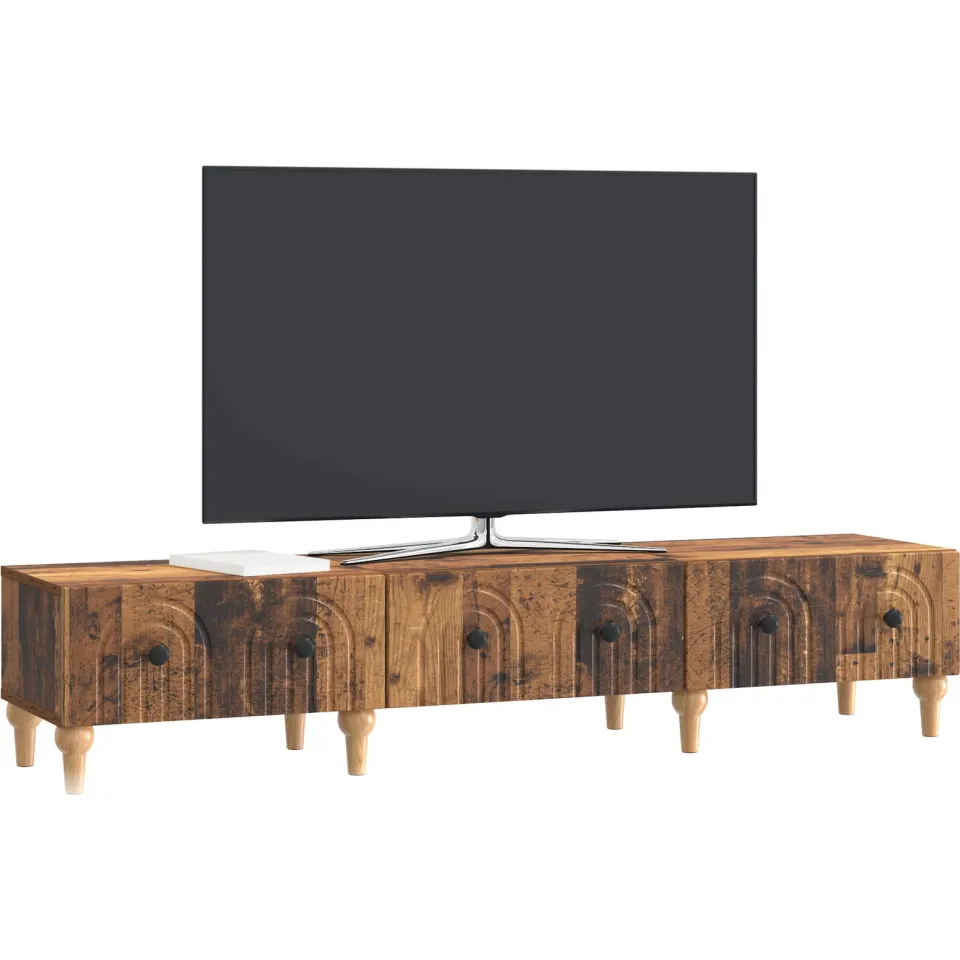 vidaXL TV-kast met lade Oud hout 147 x 34,5 x 30 cm Bewerkt hout Bruin