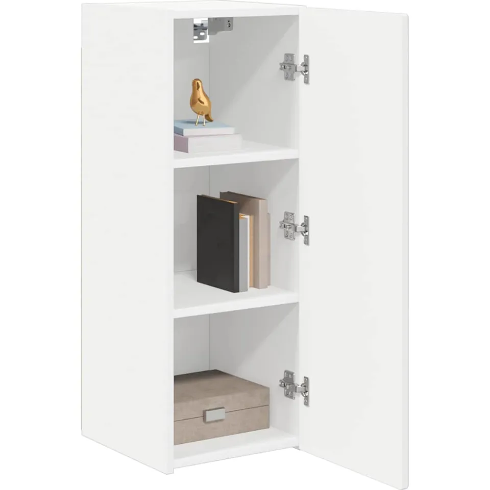 vidaXL TV Wandkast 30 x 31 x 80 cm Wit Bewerkt hout, foto 2