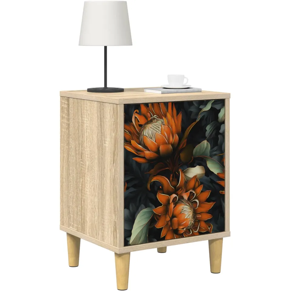 vidaXL Nachtkastje LOCHEM 2 st Sonoma Eiken 36 x 33 x 50 cm Bruin