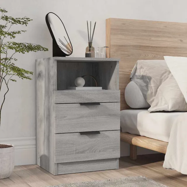 vidaXL Nachtkastjes 2 st bewerkt hout grijs sonoma eikenkleurig, foto 4