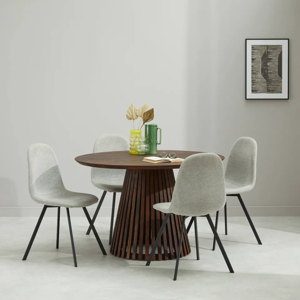 NOUS Living eetkamertafel Sansa (⌀120 cm) walnoot, foto 3