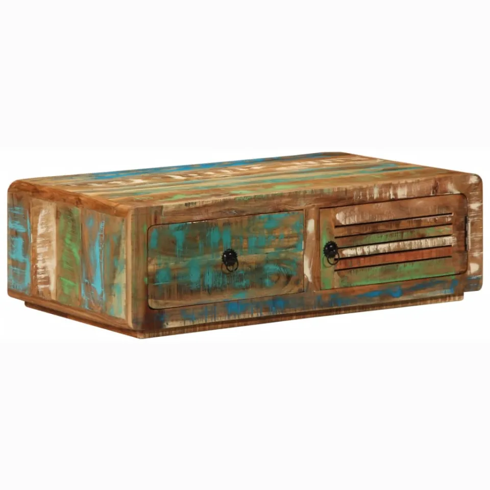 vidaXL Salontafel 89x55x29 cm massief gerecycled hout bruin, foto 4