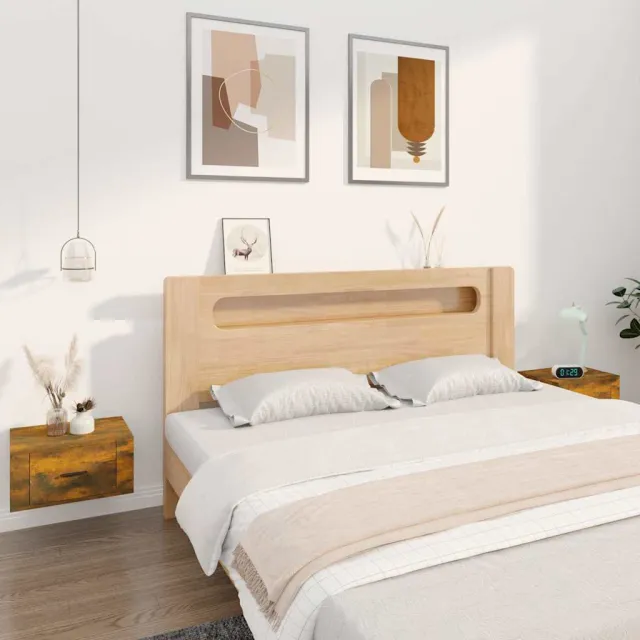 vidaXL Nachtkastjes 2 st wandgemonteerd 50x36x25 cm gerookt eikenkleur, foto 2