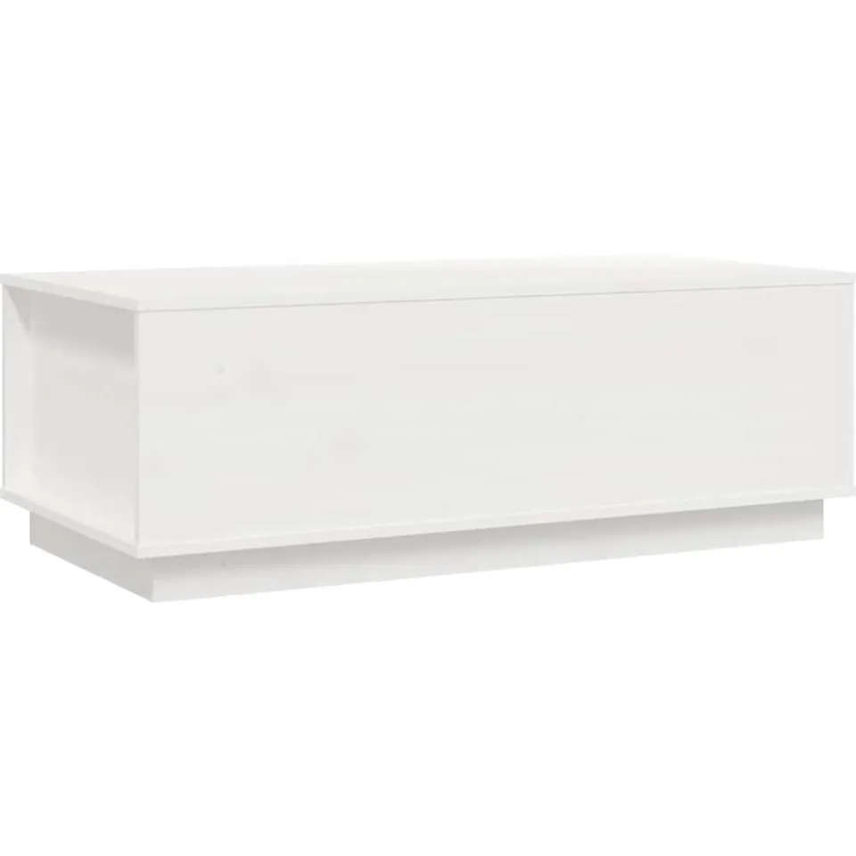 vidaXL Salontafel 100x50x35 cm massief grenenhout wit