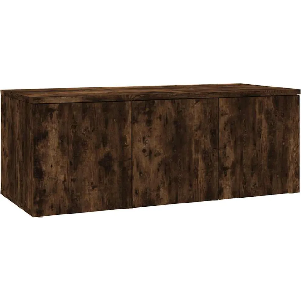 vidaXL Tv-meubel 80x34x30 cm bewerkt hout gerookt eikenkleurig, foto 3