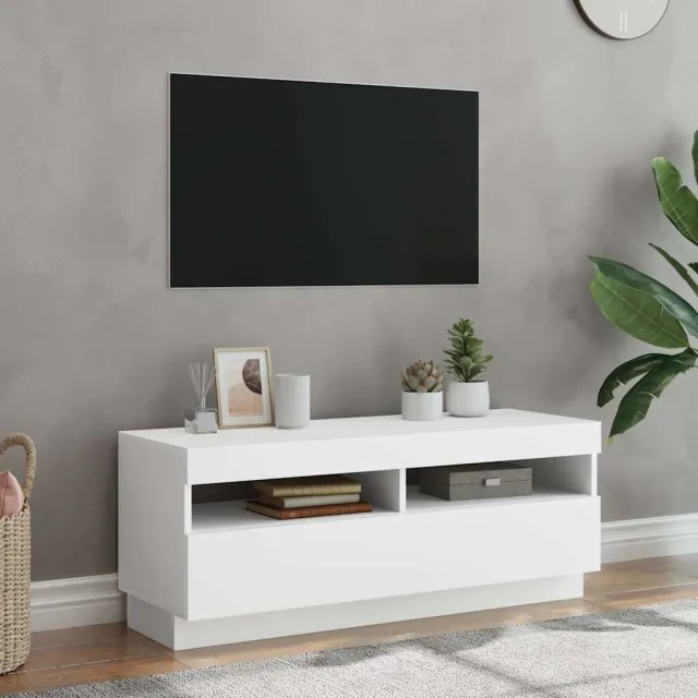 vidaXL Tv-meubel met LED-verlichting 100x35x40 cm wit, foto 2