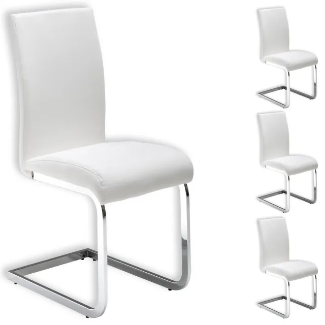 IDIMEX Schommelstoelen LETICIA, set van 4 - Wit