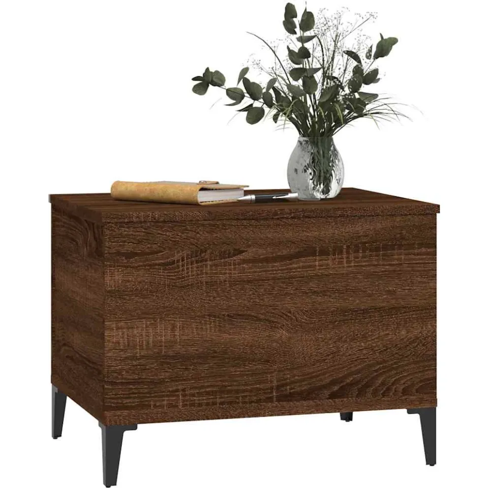 vidaXL Salontafel 60x44,5x45 cm bewerkt hout bruin eikenkleur, foto 3