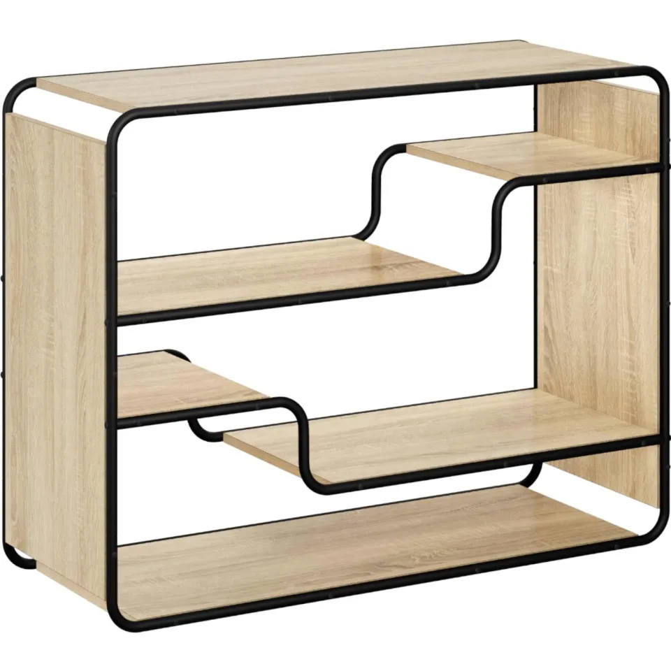 vidaXL Dressoir Sonoma Eiken 98 x 37.5 x 75.5 cm Bewerkt hout, foto 3