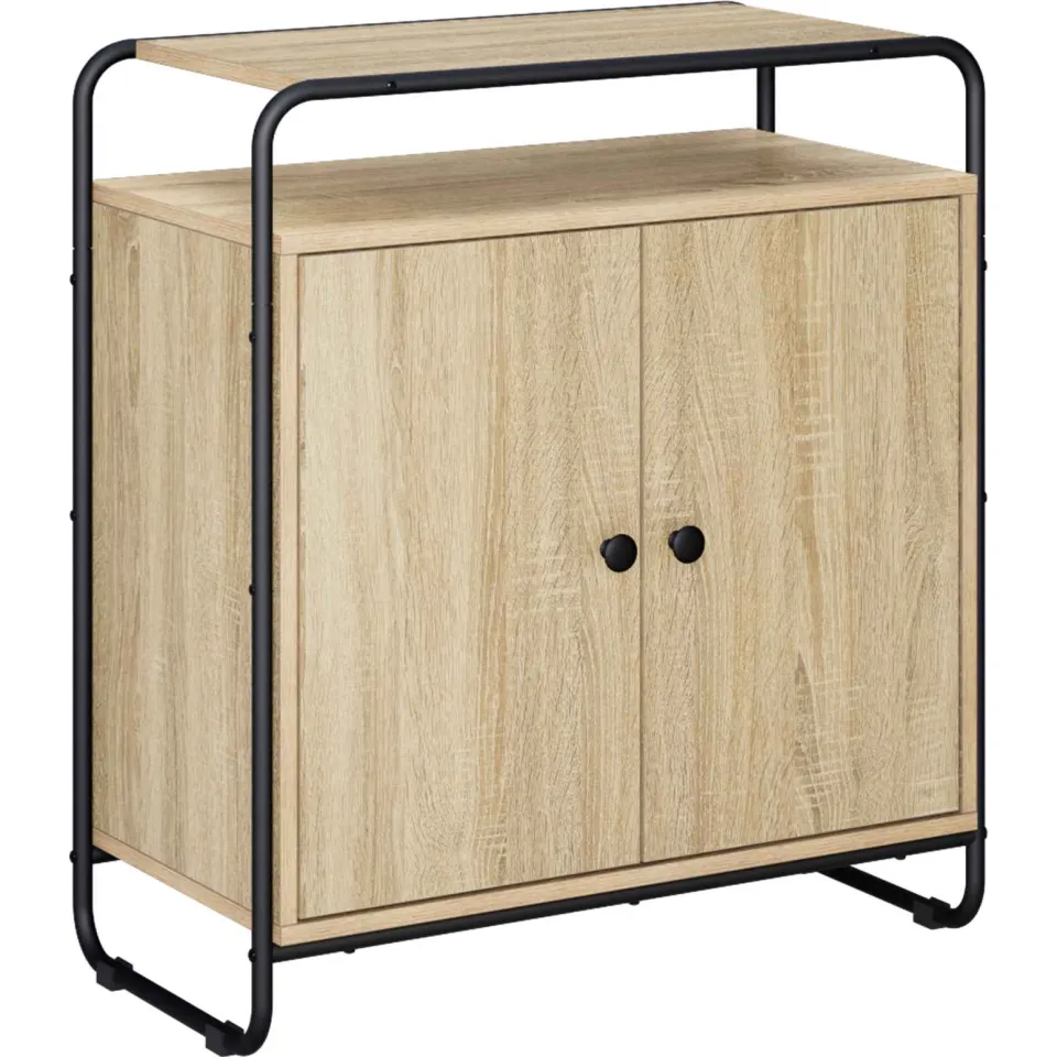 vidaXL Dressoir Sonoma Eiken 68 x 35 x 75 cm Bewerkt hout, foto 3