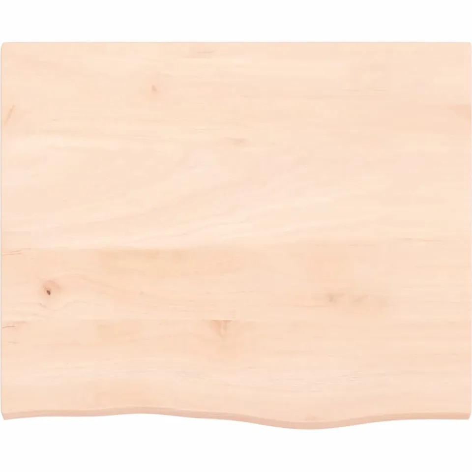 vidaXL Tafelblad 60x50x2 cm onbehandeld massief eikenhout Bruin