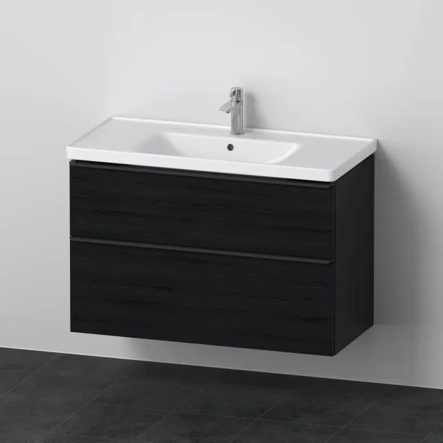 Duravit Badkamermeubelset Duravit D-Neo Wastafel Keramiek 100.5x48x62.5 cm Mat Eiken Zwart