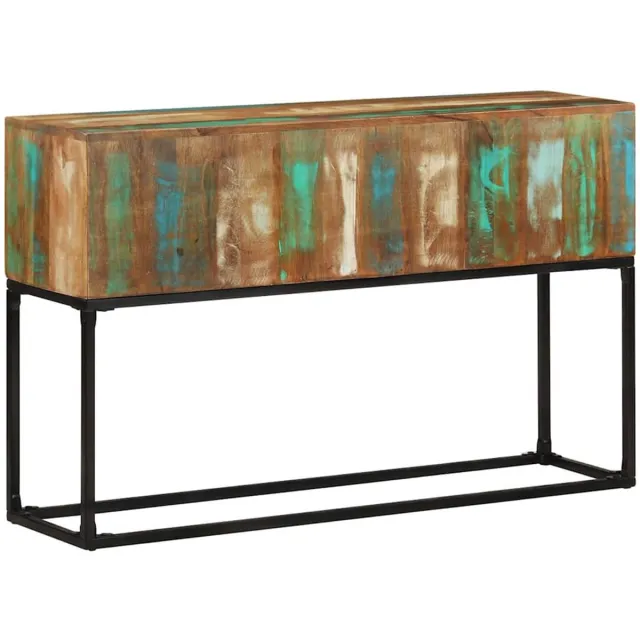 vidaXL Wandtafel - 120x30x75 - cm - massief - gerecycled - hout bruin