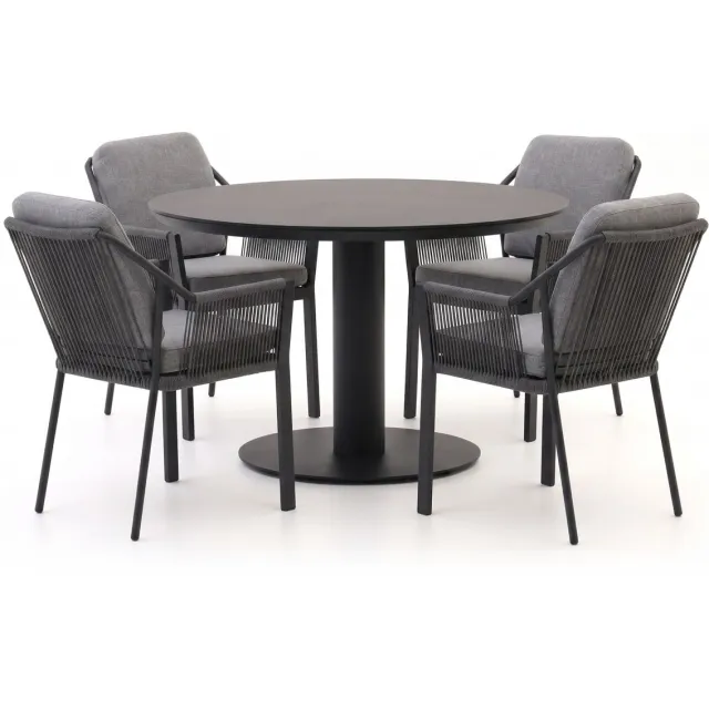Tierra Outdoor Liv/La Fonte ø120cm dining tuinset 5-delig