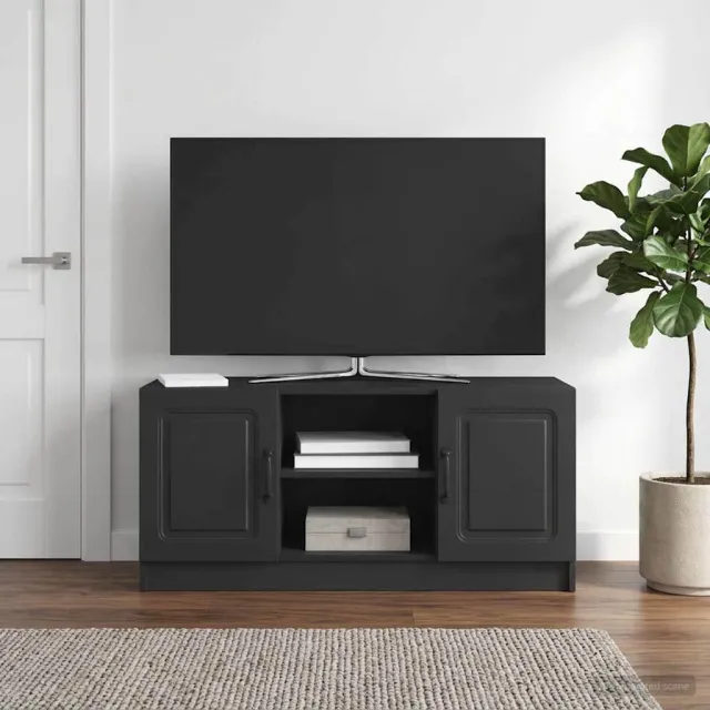 vidaXL TV-kast Zwart 102 x 34,5 x 47 cm Bewerkt hout