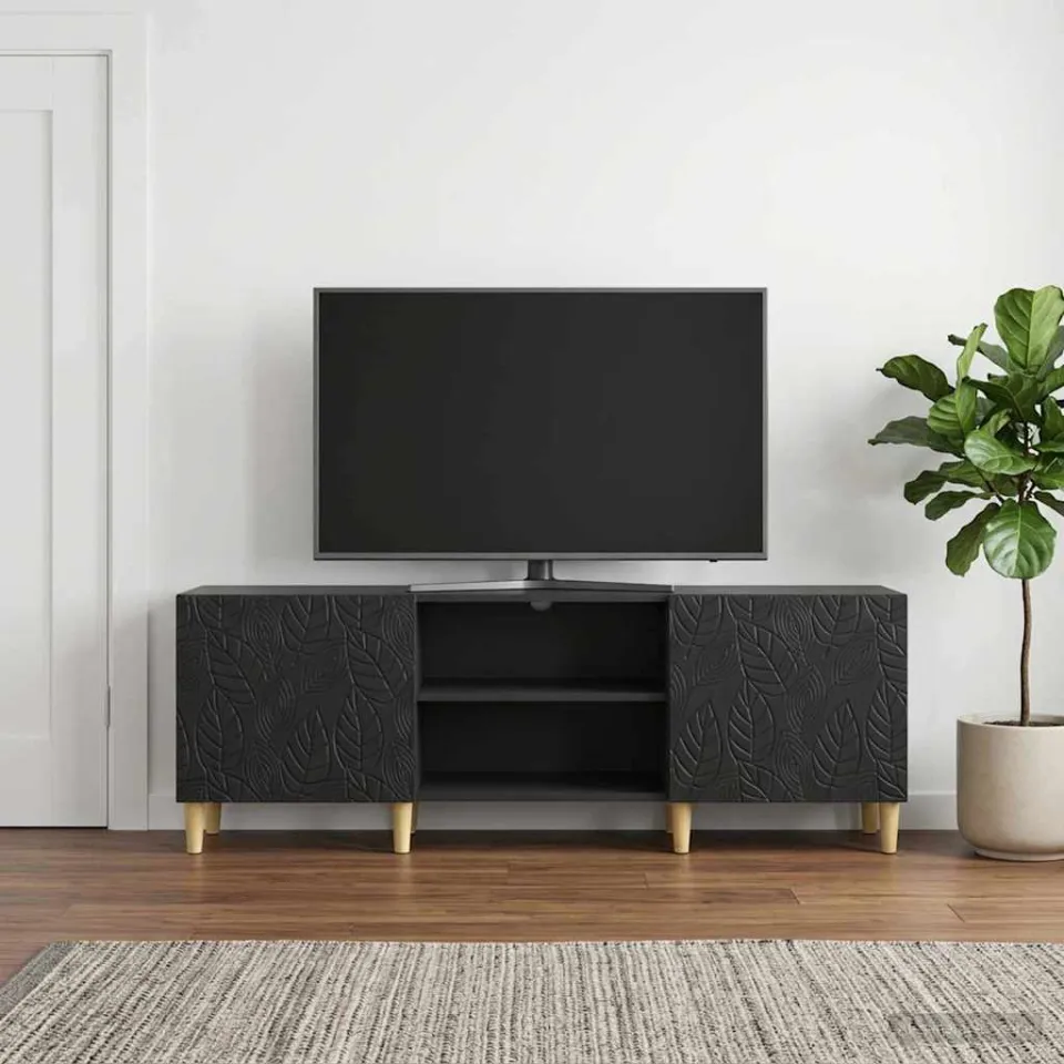 vidaXL TV-kast 150 x 31 x 50 cm Zwart Bewerkt hout, foto 3