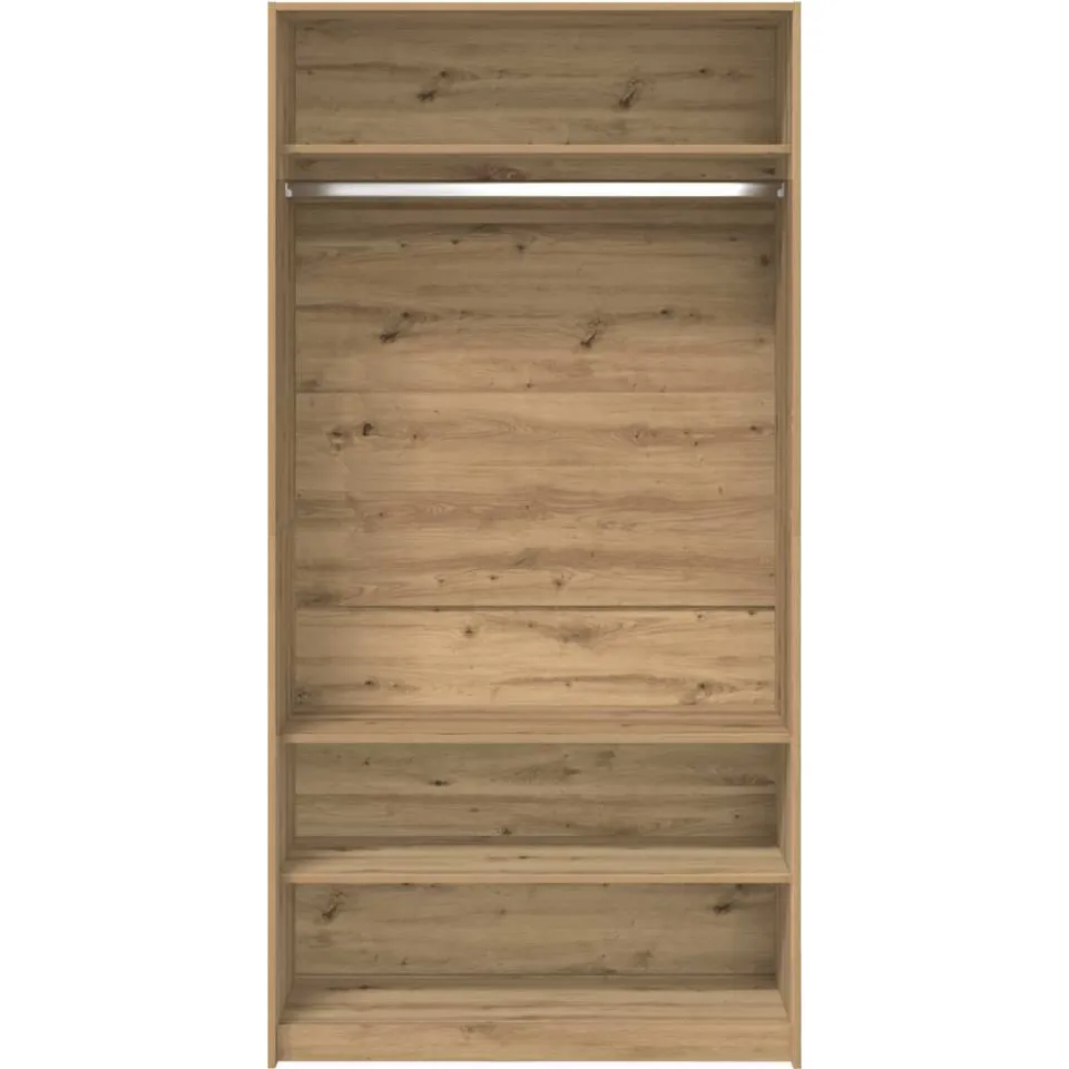 vidaXL Kledingkast 100x50x200 cm bewerkt hout artisanaal eikenkleurig, foto 4