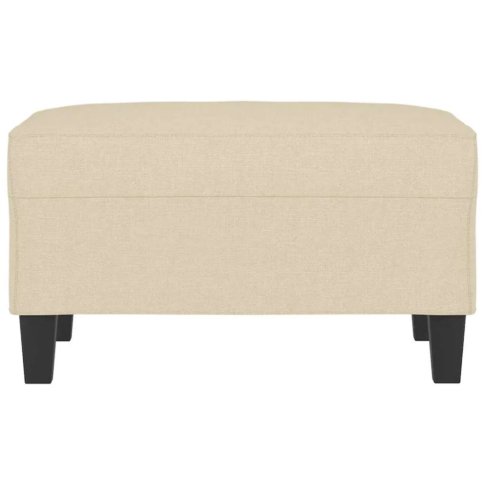 vidaXL Voetenbank 70x55x41 cm stof crèmekleurig