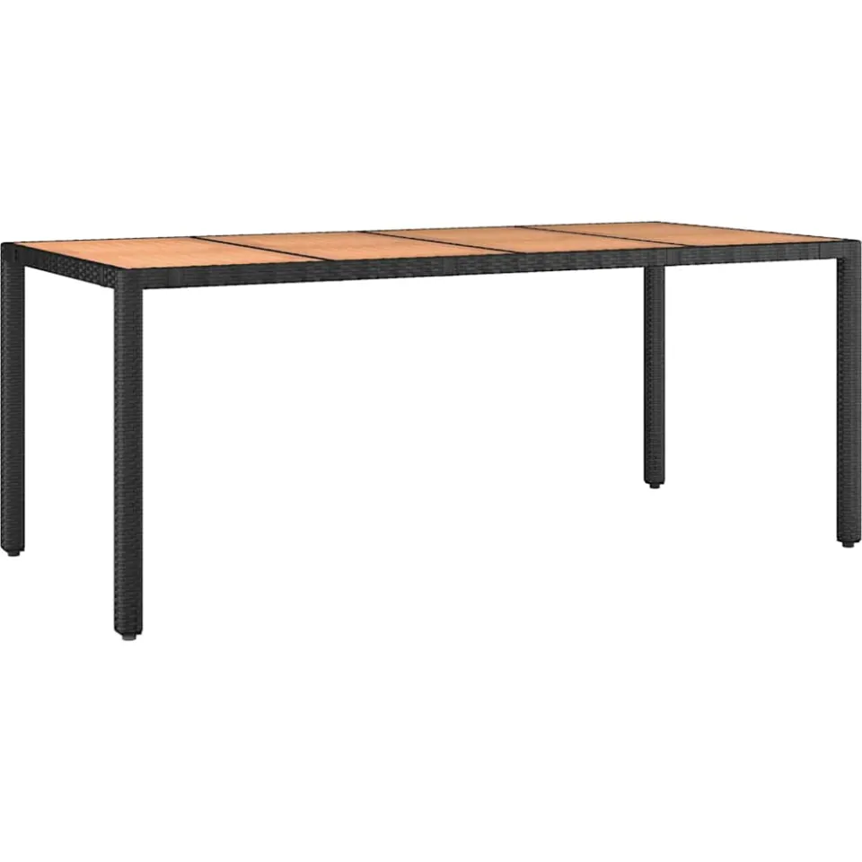 vidaXL 9-delige Bistroset met kussens poly rattan zwart, foto 3