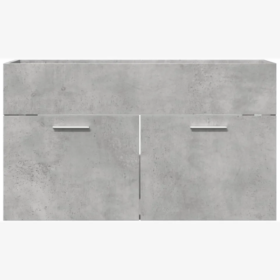 vidaXL Wastafelkast 90x38,5x46 cm bewerkt hout betongrijs grijs, foto 4