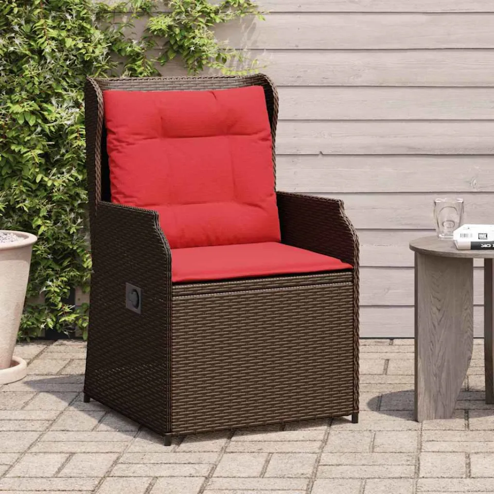 vidaXL Tuinbank 2 st Bruin poly rattan, foto 3