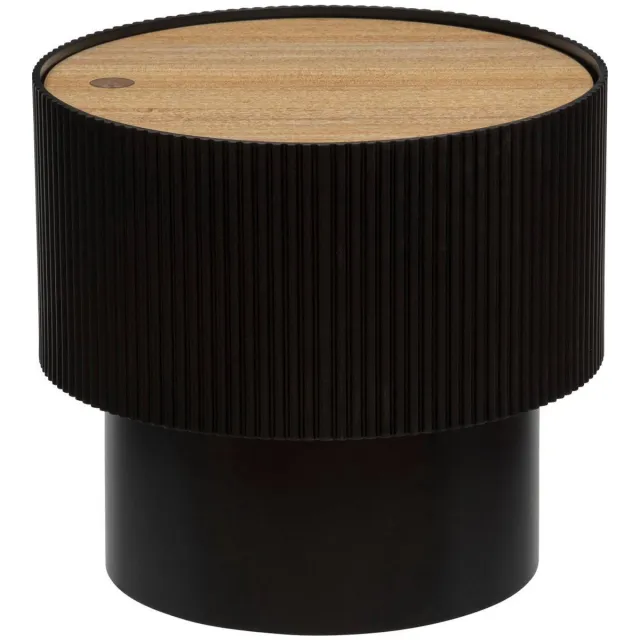 Atmosphera Créateur d'intérieur® Bijzettafel met opbergruimte en afneembaar blad, essenfineer ENOLA Noir