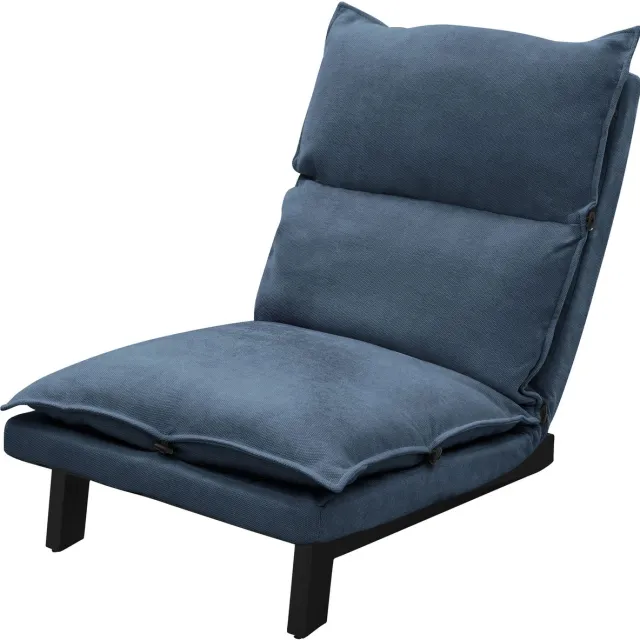ml-design comfort vloerstoel blauw verstelbare rugleuning linnen hoes robuust metalen frame zitkussen voor op de grond lage loungebank ideaal als relaxzetel meditatiestoel en vloerkussen geschikt voor tv-gaming woonkamer buiten strand leesstoel