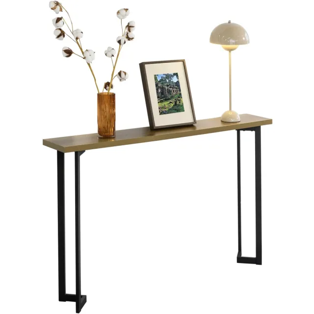 SoBuy Consoletafel Dressoir Bijzettafel – Zwart IJzer / Spaanplaat 120x20x75cm, FSB50-PF – Modern Haltafel