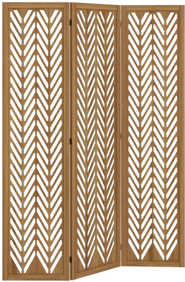 Homcom Room Divider-120x170x1.7cm-Paulownia hout-Bruin