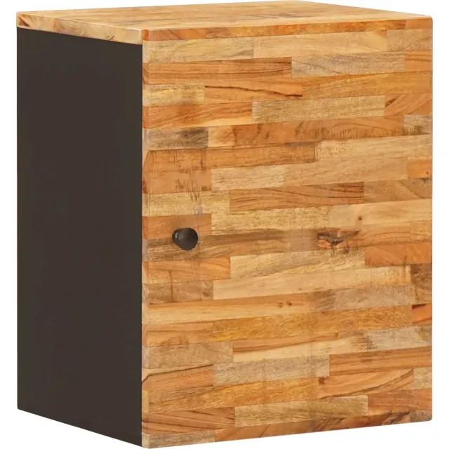 vidaXL Badkamer Hangkast Naturel 38 x 33 x 48 cm Massief Mango Hout Bruin