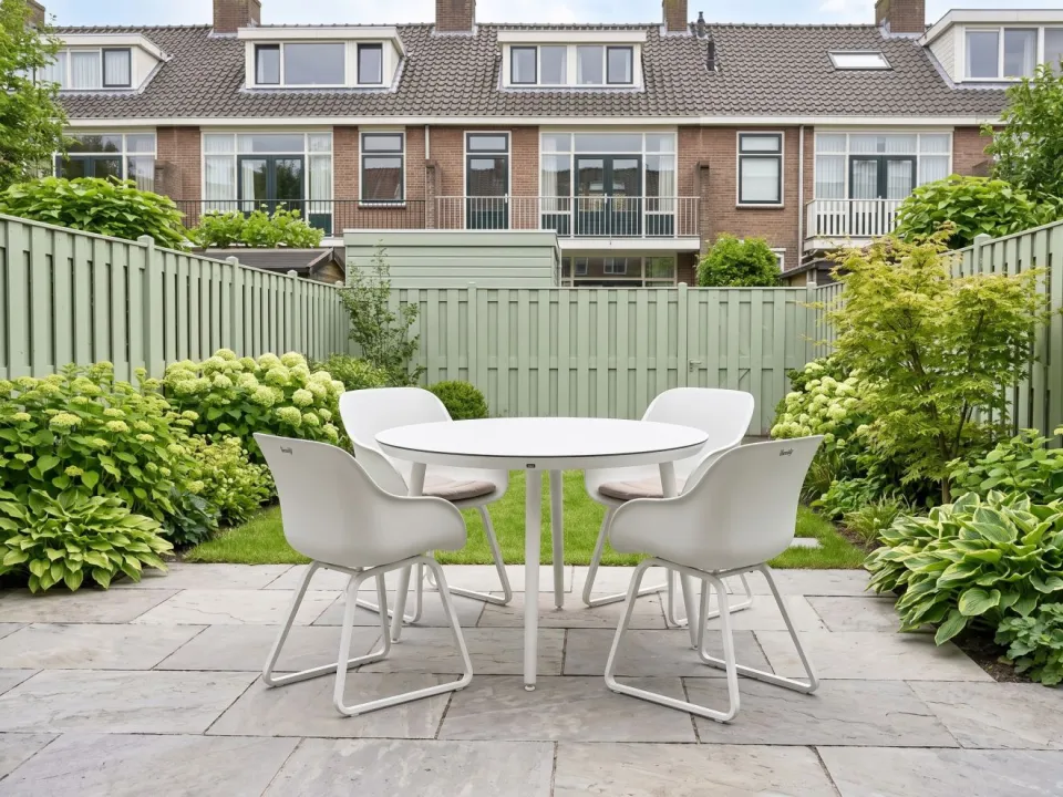 Hartman tuinmeubelen Hartman Le Soleil Element/Sophie Studio ø128cm dining tuinset 5-delig wit, foto 5