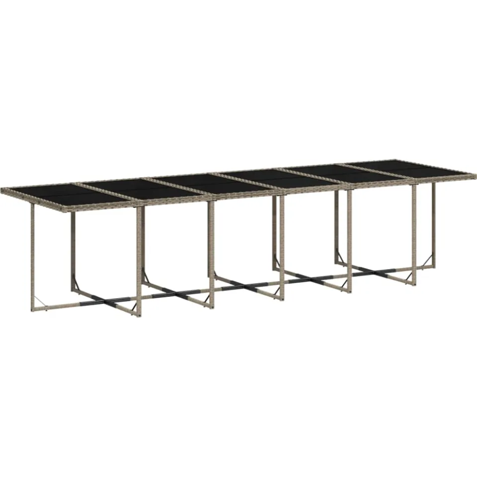 vidaXL 17-delige Tuinset met kussens poly rattan grijs, foto 3