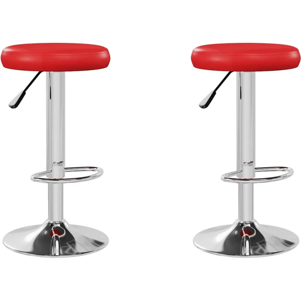 vidaXL Barstoelen 2 st kunstleer rood
