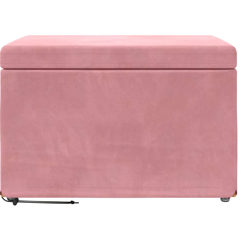 vidaXL Kruk Roze 61 x 41 x 40 cm Velvet en Gefabriceerd Hout