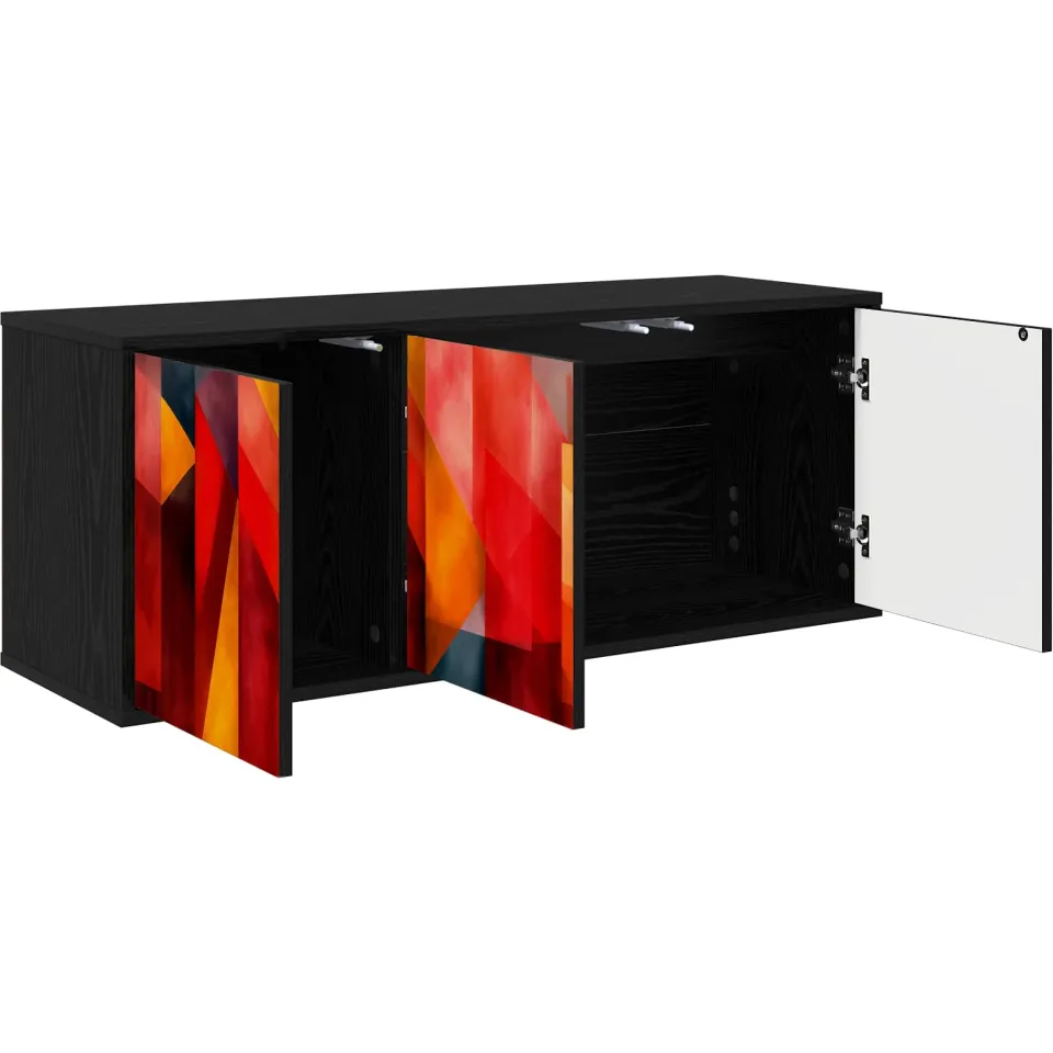 vidaXL Wandgemonteerd tv-meubel HEESCH 102 x 33 x 40 cm Zwart eiken