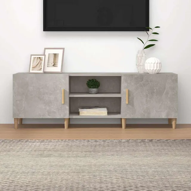 vidaXL Tv-meubel 150x30x50 cm bewerkt hout betongrijs grijs, foto 2