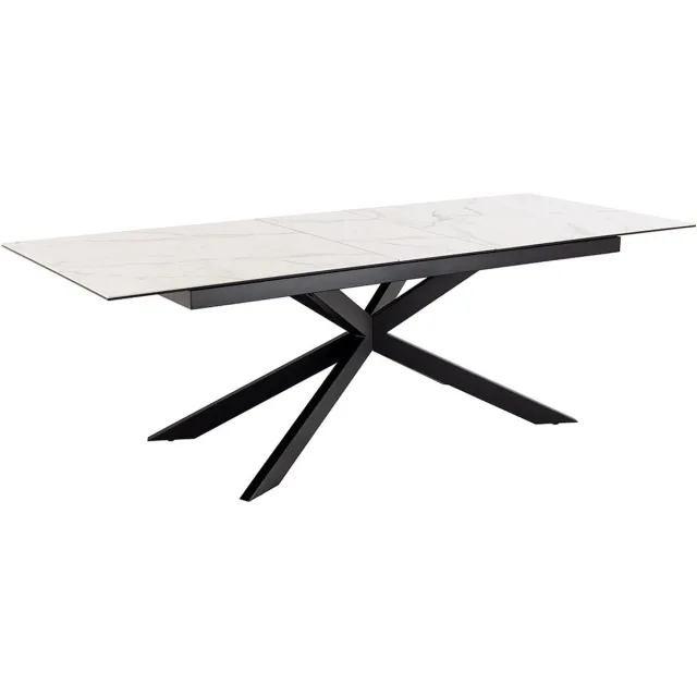 Giga Living Eettafel Jorvik - Uitschuifbaar Wit Keramiek - 240x100x76cm