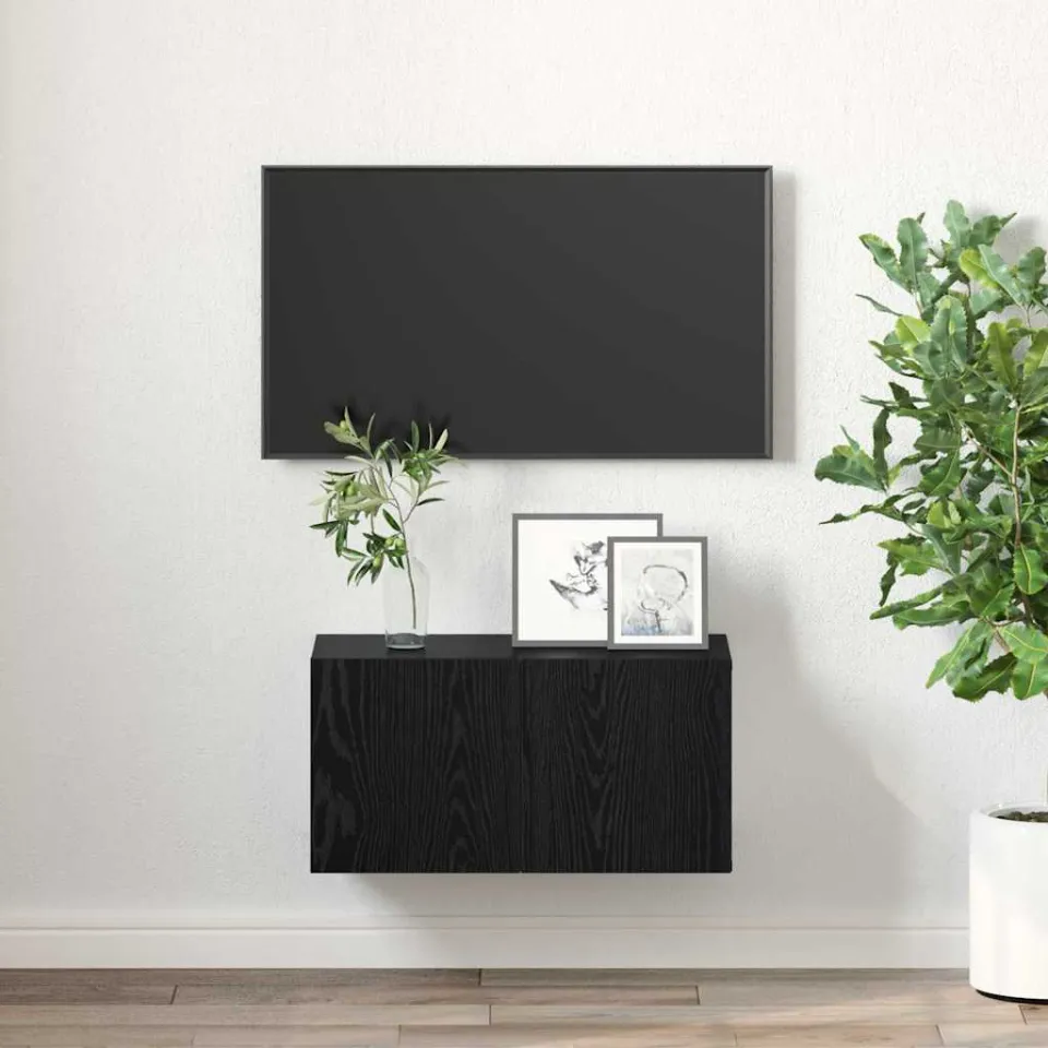 vidaXL Tv-meubelset 60 x 30 x 30 cm Zwart Bewerkt hout, foto 4